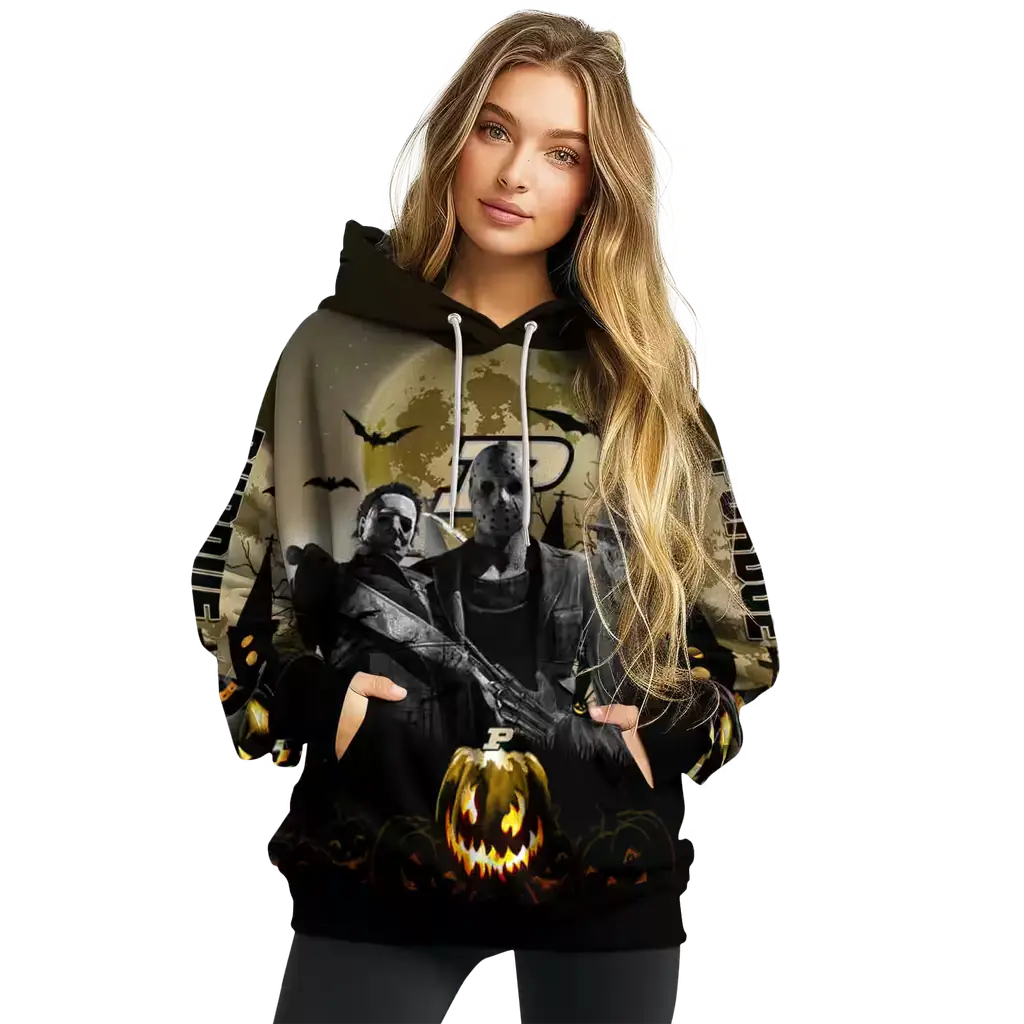 purdue boilermakers halloween vibes gold black hoodie high quality purdue boilermakers halloween vibes gold black hoodie high quality