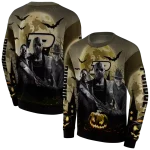 purdue boilermakers halloween vibes gold black hoodie best selling