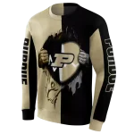 purdue boilermakers heartbeat graphic gold hoodie best selling