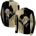 purdue boilermakers heartbeat graphic gold hoodie best selling