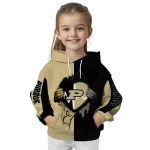 purdue boilermakers heartbeat graphic gold hoodie best selling
