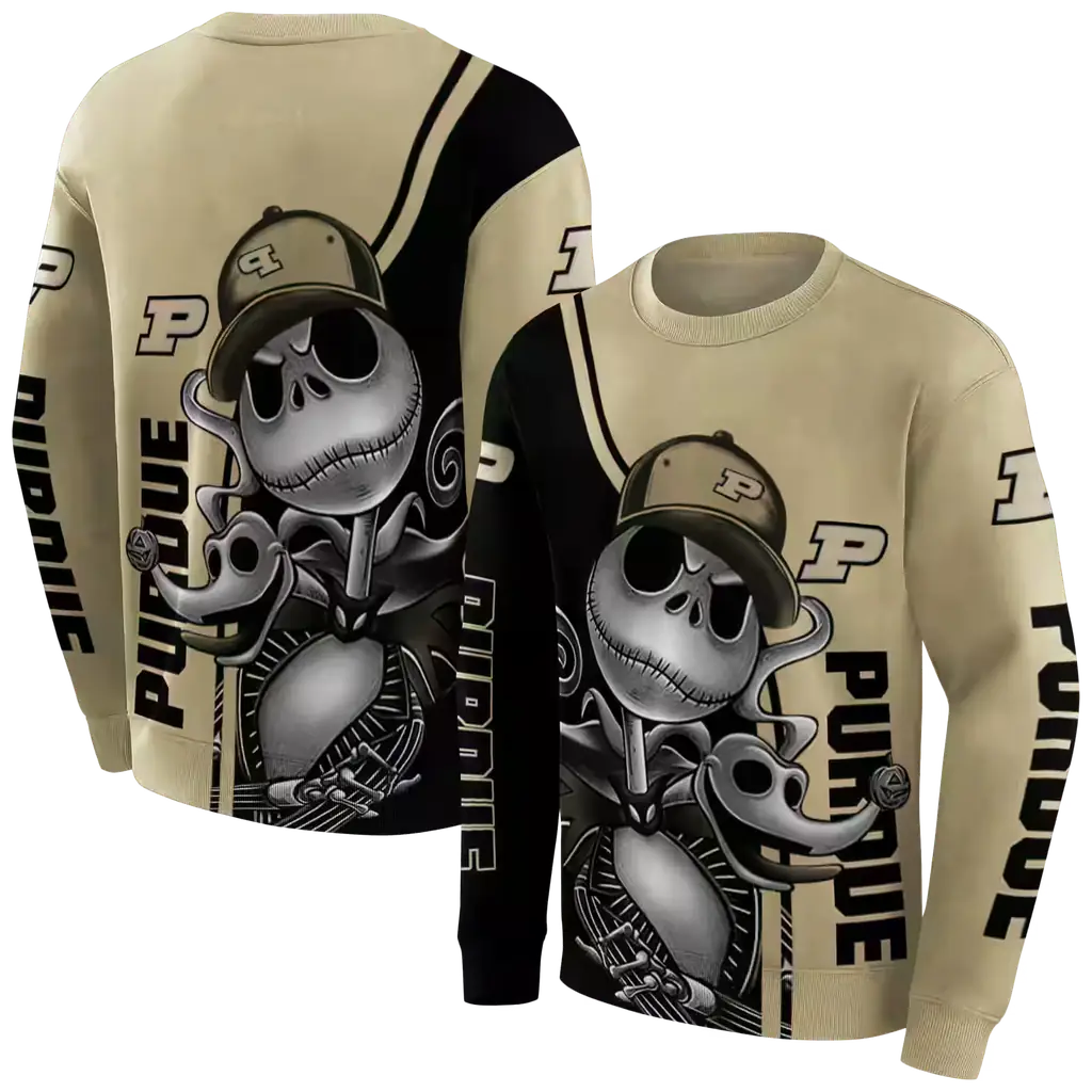 purdue boilermakers jack skellington gold hoodie premium grade purdue boilermakers jack skellington gold hoodie premium grade