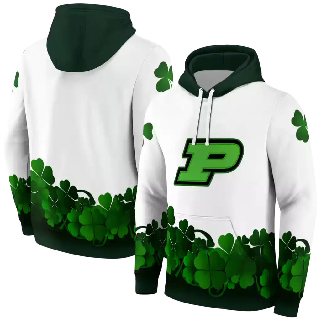 purdue boilermakers lucky motif white green hoodie fashion forward purdue boilermakers lucky motif white green hoodie fashion forward