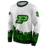 purdue boilermakers lucky motif white green hoodie best selling