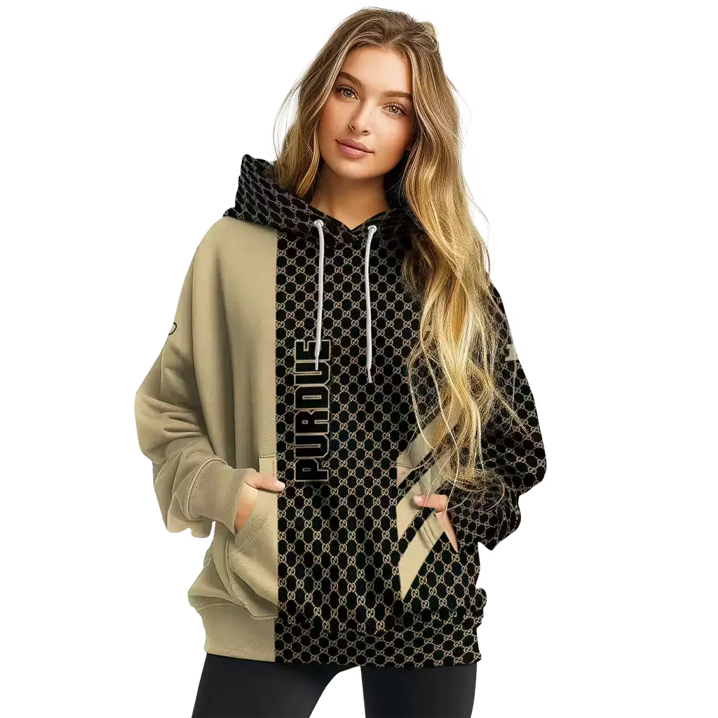 purdue boilermakers monogram pattern gold hoodie high quality purdue boilermakers monogram pattern gold hoodie high quality