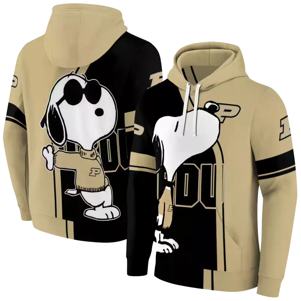 purdue boilermakers playful snoopy gold hoodie fashion forward purdue boilermakers playful snoopy gold hoodie fashion forward