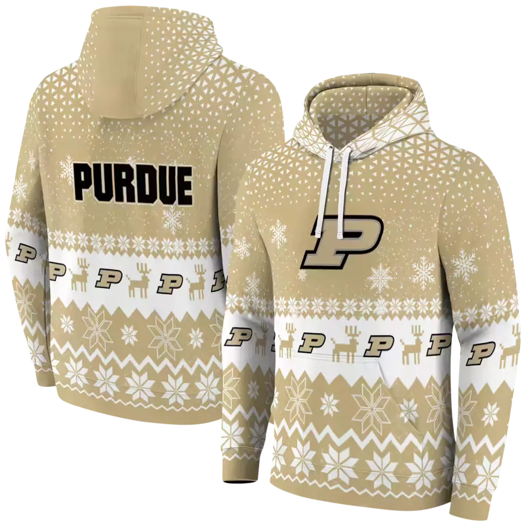purdue boilermakers reindeer motif gold hoodie fashion forward purdue boilermakers reindeer motif gold hoodie fashion forward