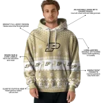 purdue boilermakers reindeer motif gold hoodie best selling