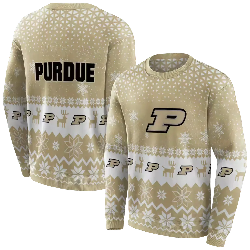 purdue boilermakers reindeer motif gold hoodie premium grade purdue boilermakers reindeer motif gold hoodie premium grade