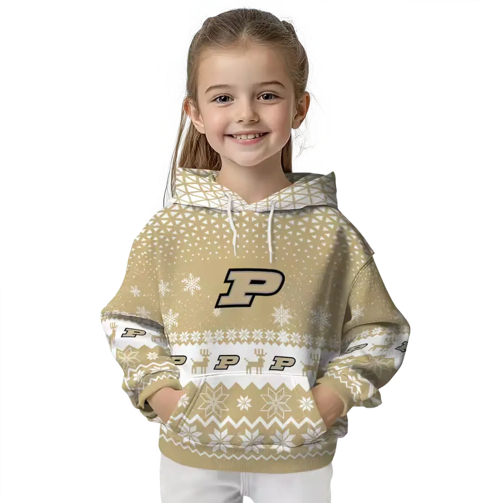 purdue boilermakers reindeer motif gold hoodie top rated purdue boilermakers reindeer motif gold hoodie top rated