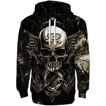purdue boilermakers skull artwork gold black hoodie best selling
