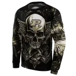 purdue boilermakers skull artwork gold black hoodie best selling