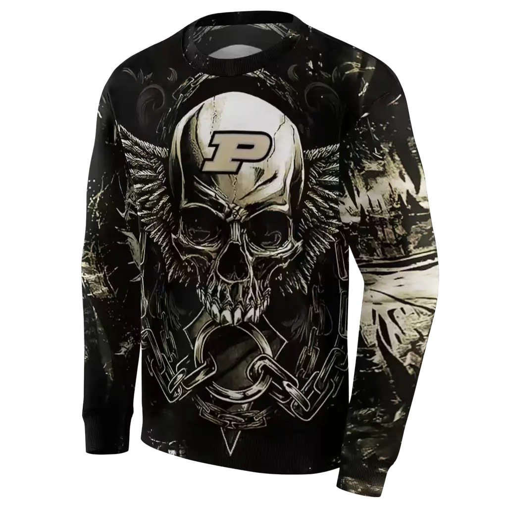 purdue boilermakers skull artwork gold black hoodie new arrival purdue boilermakers skull artwork gold black hoodie new arrival