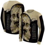 purdue boilermakers skull motif gold black hoodie best selling