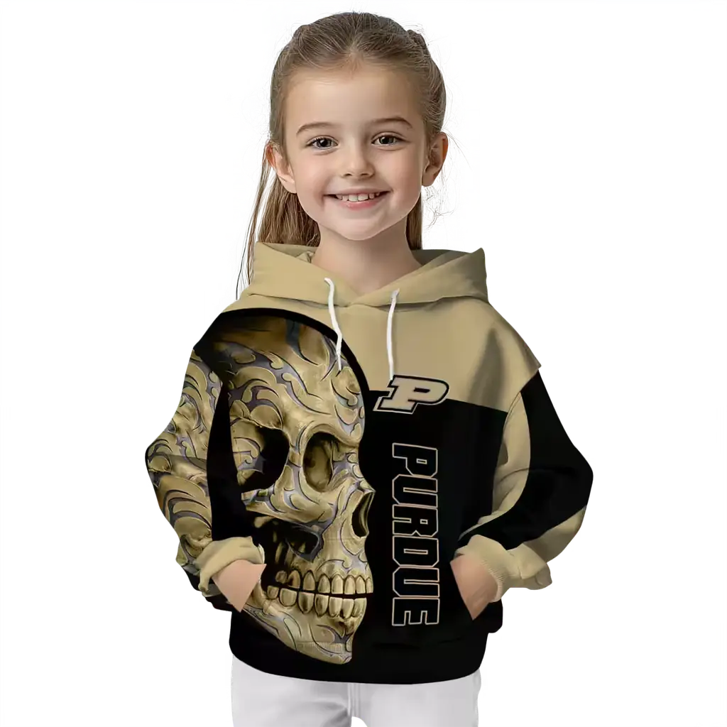 purdue boilermakers skull motif gold black hoodie top rated purdue boilermakers skull motif gold black hoodie top rated
