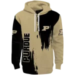 purdue boilermakers splatter effect gold hoodie best selling