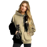 purdue boilermakers splatter effect gold hoodie best selling