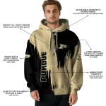 purdue boilermakers splatter effect gold hoodie best selling