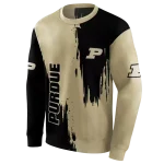 purdue boilermakers splatter effect gold hoodie best selling