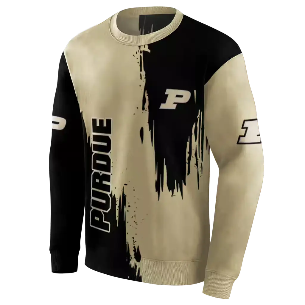 purdue boilermakers splatter effect gold hoodie new arrival purdue boilermakers splatter effect gold hoodie new arrival