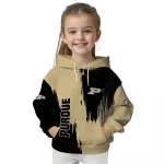 purdue boilermakers splatter effect gold hoodie best selling