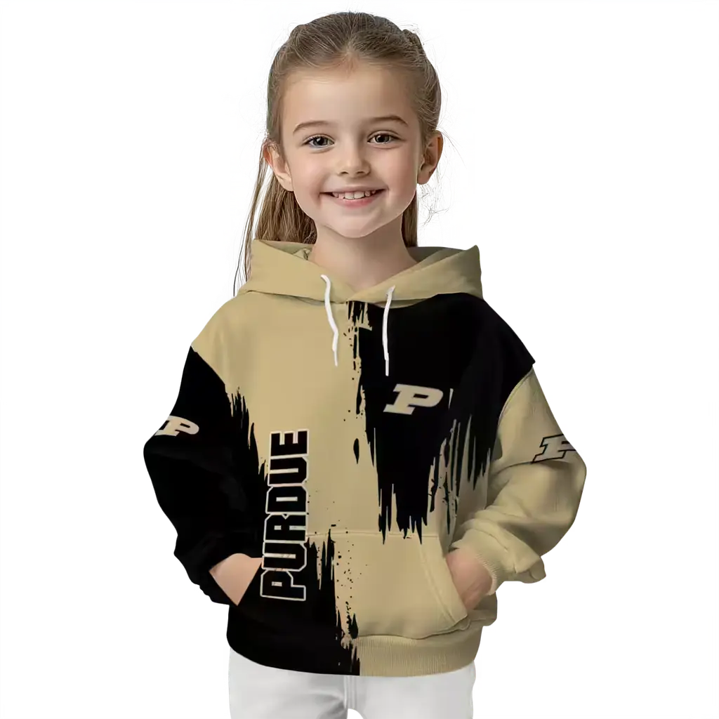 purdue boilermakers splatter effect gold hoodie top rated purdue boilermakers splatter effect gold hoodie top rated