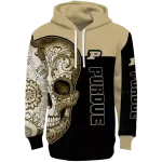 purdue boilermakers sugar skull gold black hoodie best selling