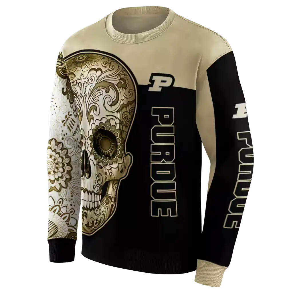 purdue boilermakers sugar skull gold black hoodie new arrival purdue boilermakers sugar skull gold black hoodie new arrival