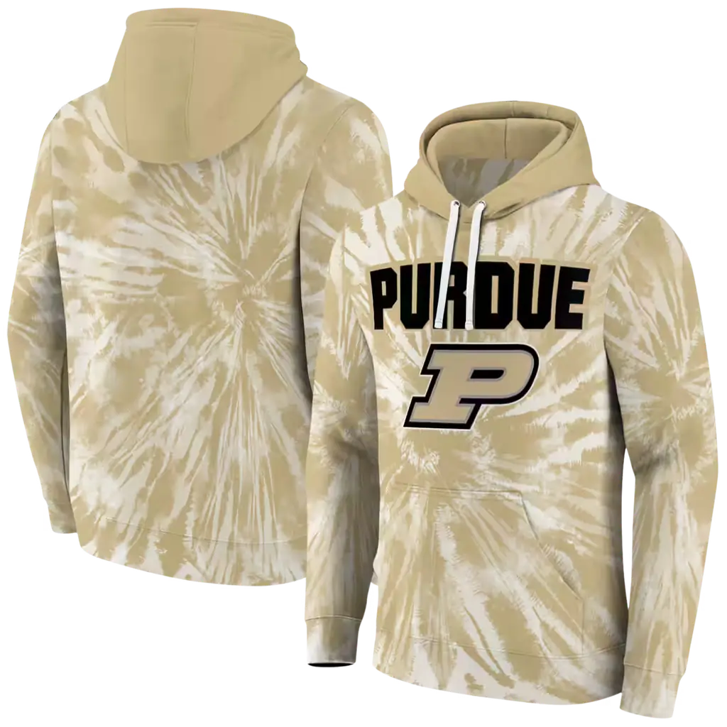 purdue boilermakers tie dye pattern gold hoodie fashion forward purdue boilermakers tie dye pattern gold hoodie fashion forward