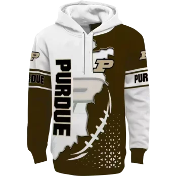 purdue boilermakers triangular pattern gold white hoodie best selling