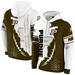 purdue boilermakers triangular pattern gold white hoodie best selling