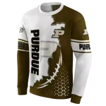purdue boilermakers triangular pattern gold white hoodie best selling