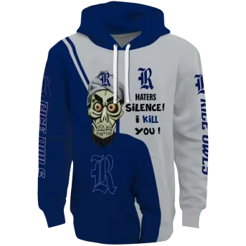 rice owls achmed skull navy blue hoodie best selling