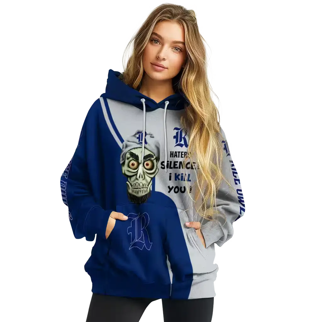 rice owls achmed skull navy blue hoodie high quality rice owls achmed skull navy blue hoodie high quality