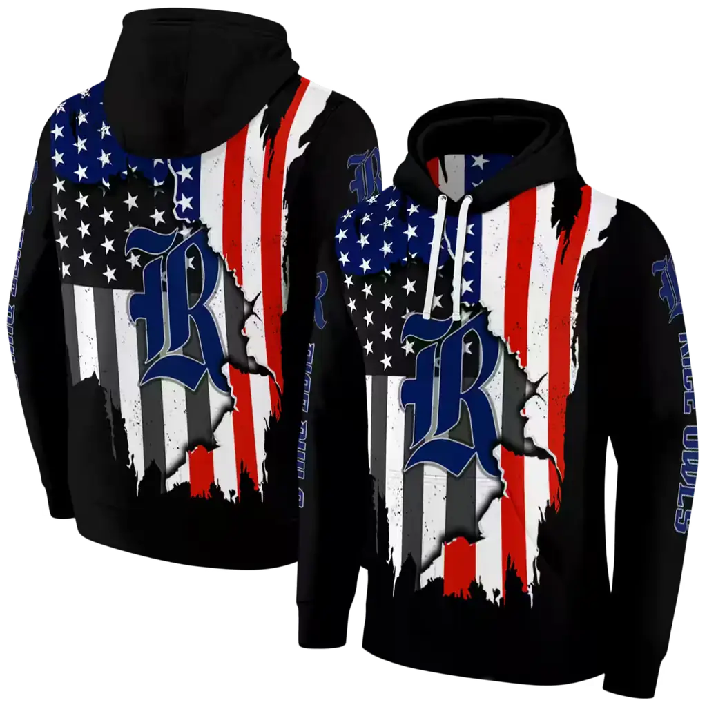 rice owls american pride black hoodie fashion forward rice owls american pride black hoodie fashion forward