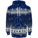 rice owls christmas trees navy blue hoodie best selling