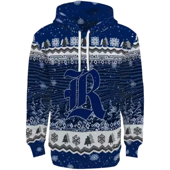 rice owls christmas trees navy blue hoodie best selling