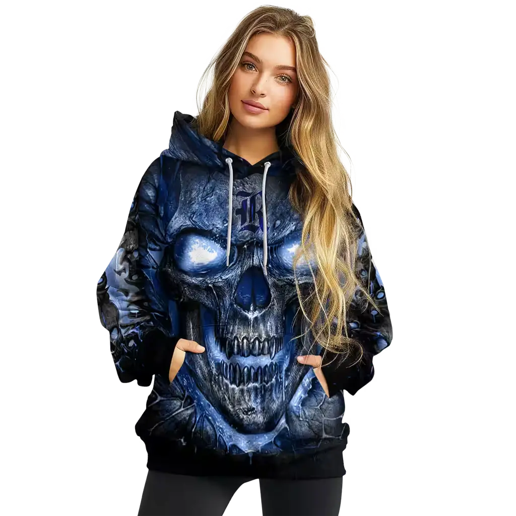 rice owls demonic skull navy blue black hoodie high quality rice owls demonic skull navy blue black hoodie high quality