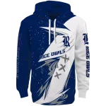 rice owls dynamic slash navy blue white hoodie best selling