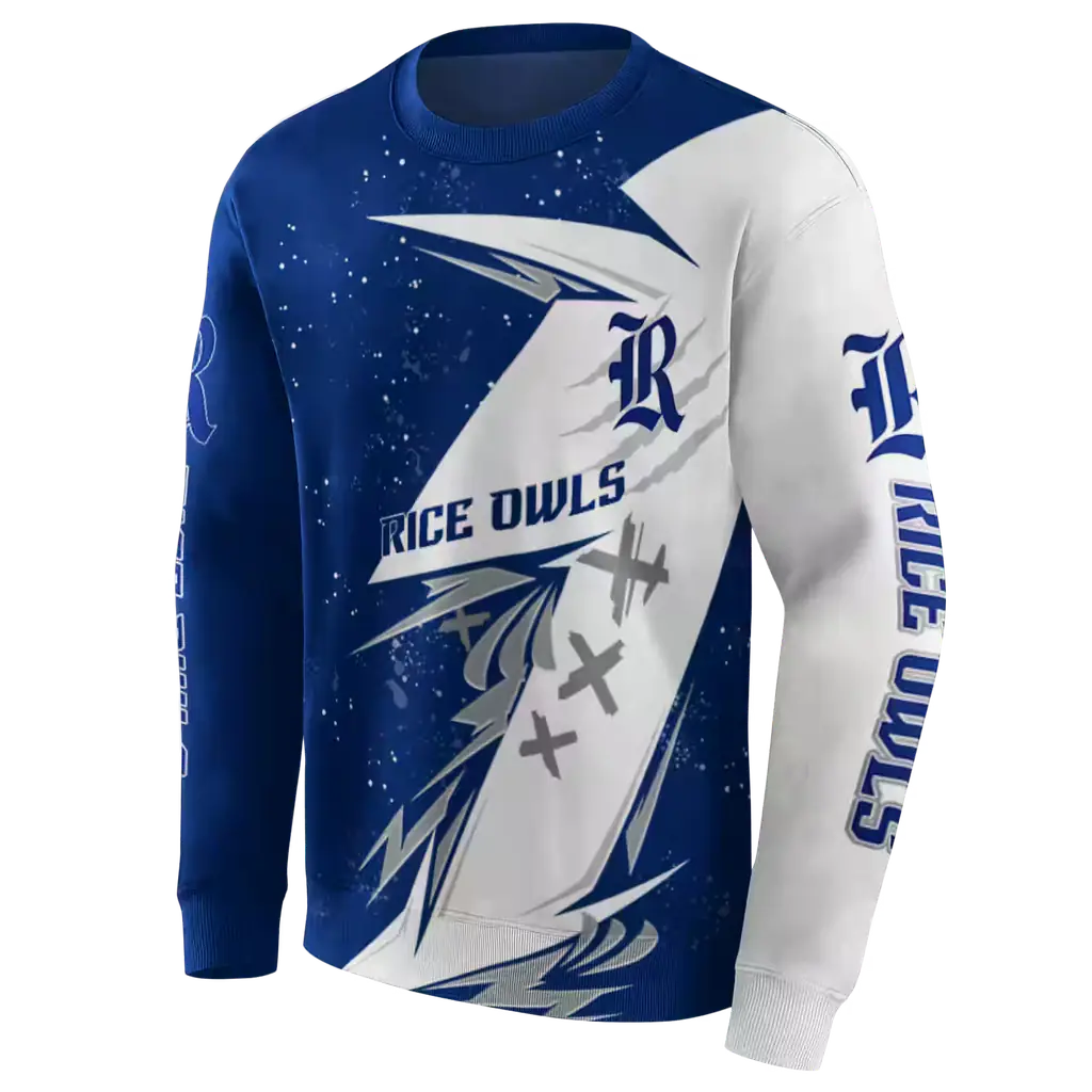 rice owls dynamic slash navy blue white hoodie new arrival rice owls dynamic slash navy blue white hoodie new arrival