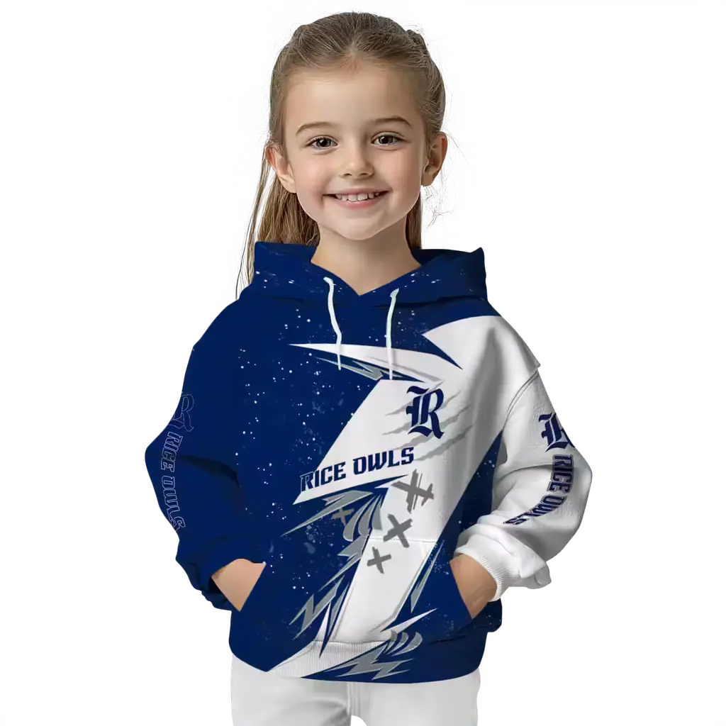 rice owls dynamic slash navy blue white hoodie top rated rice owls dynamic slash navy blue white hoodie top rated