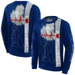 rice owls football heartbeat navy blue hoodie best selling