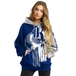 rice owls graphic punisher navy blue white hoodie best selling