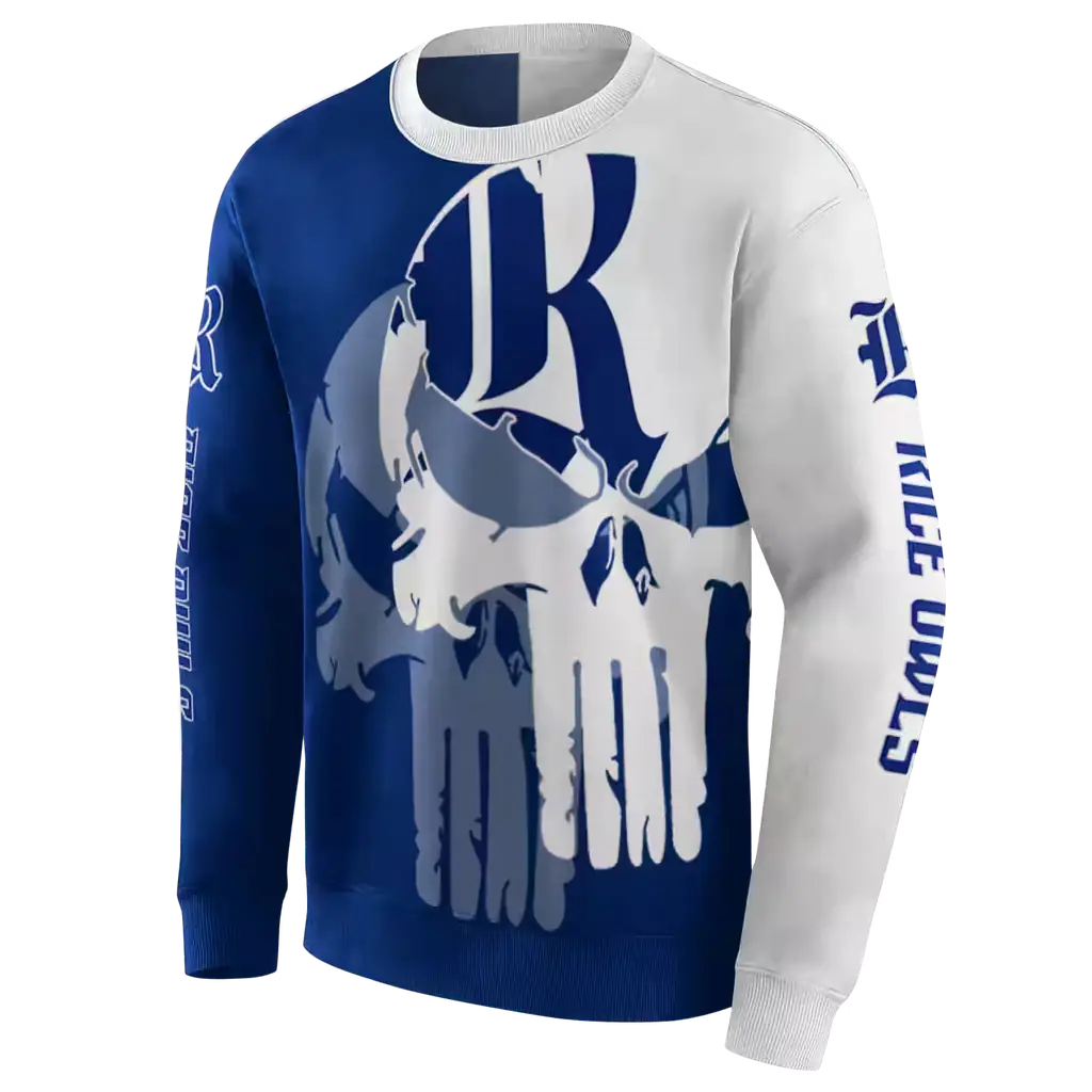 rice owls graphic punisher navy blue white hoodie new arrival rice owls graphic punisher navy blue white hoodie new arrival