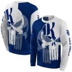 rice owls graphic punisher navy blue white hoodie best selling