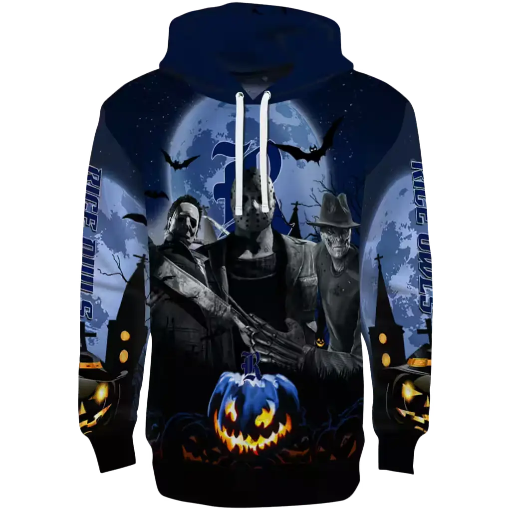 rice owls halloween vibes navy blue black hoodie best selling rice owls halloween vibes navy blue black hoodie best selling