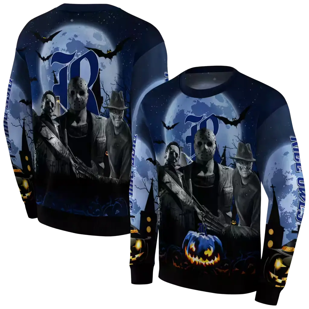 rice owls halloween vibes navy blue black hoodie premium grade rice owls halloween vibes navy blue black hoodie premium grade