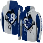 rice owls heartbeat graphic navy blue hoodie best selling