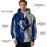 rice owls heartbeat graphic navy blue hoodie best selling