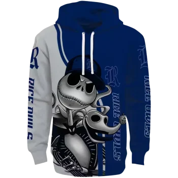 rice owls jack skellington navy blue hoodie best selling